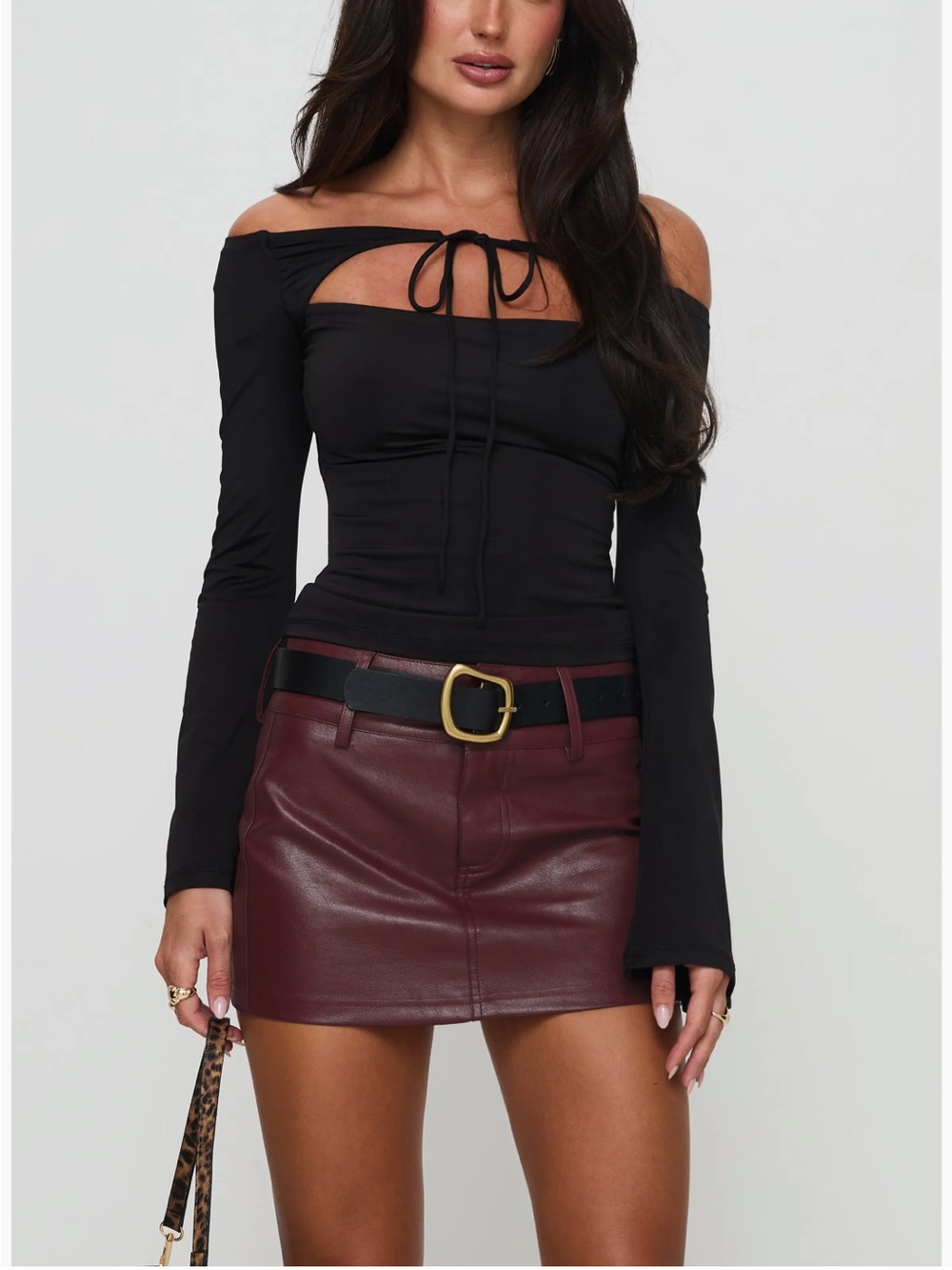 Princess Polly red mini skirt